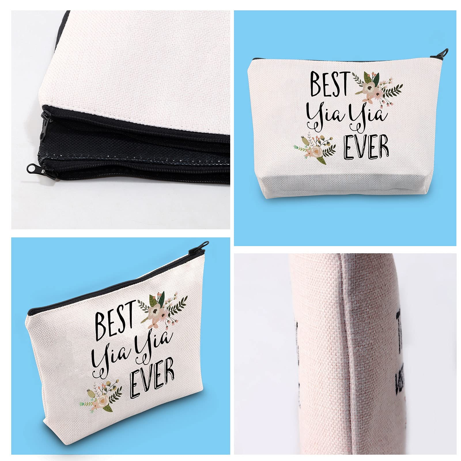 GJTIM Yiayia Gift Best Ever Grandma Toiletry Cosmetic Bag