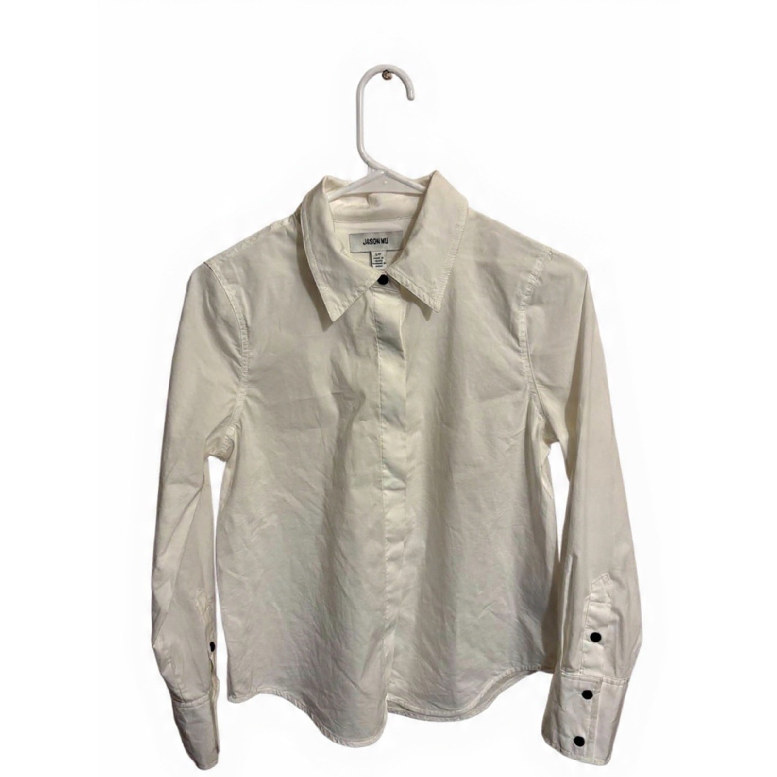 Jason Wu White Button-Front Shirt- Size S