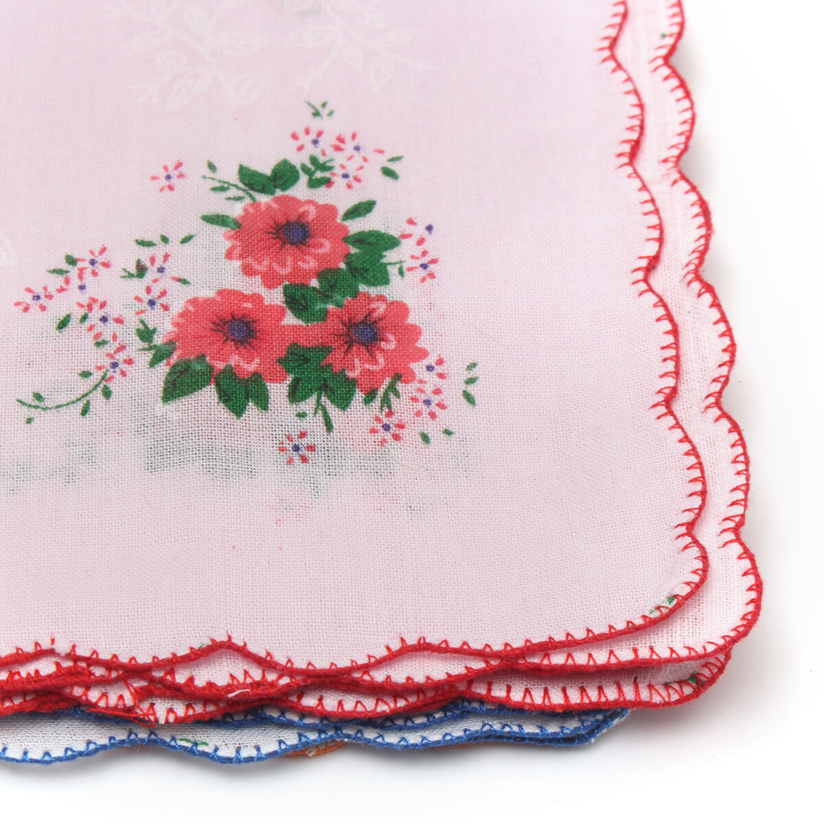 12pcs handkerchiefs cotton handkerchiefs 30x30cm square bag classic flower