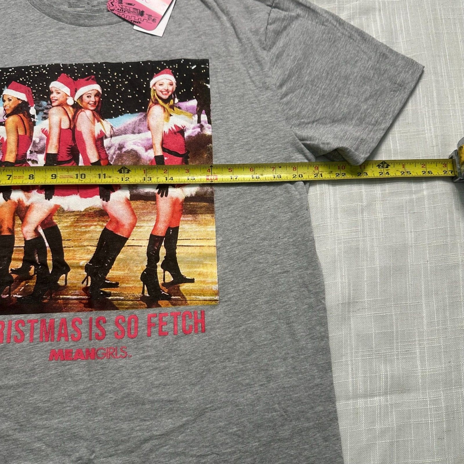 Mean Girls Christmas Is So Fetch Shirt L Large Gray Cotton Blend NEW NWT