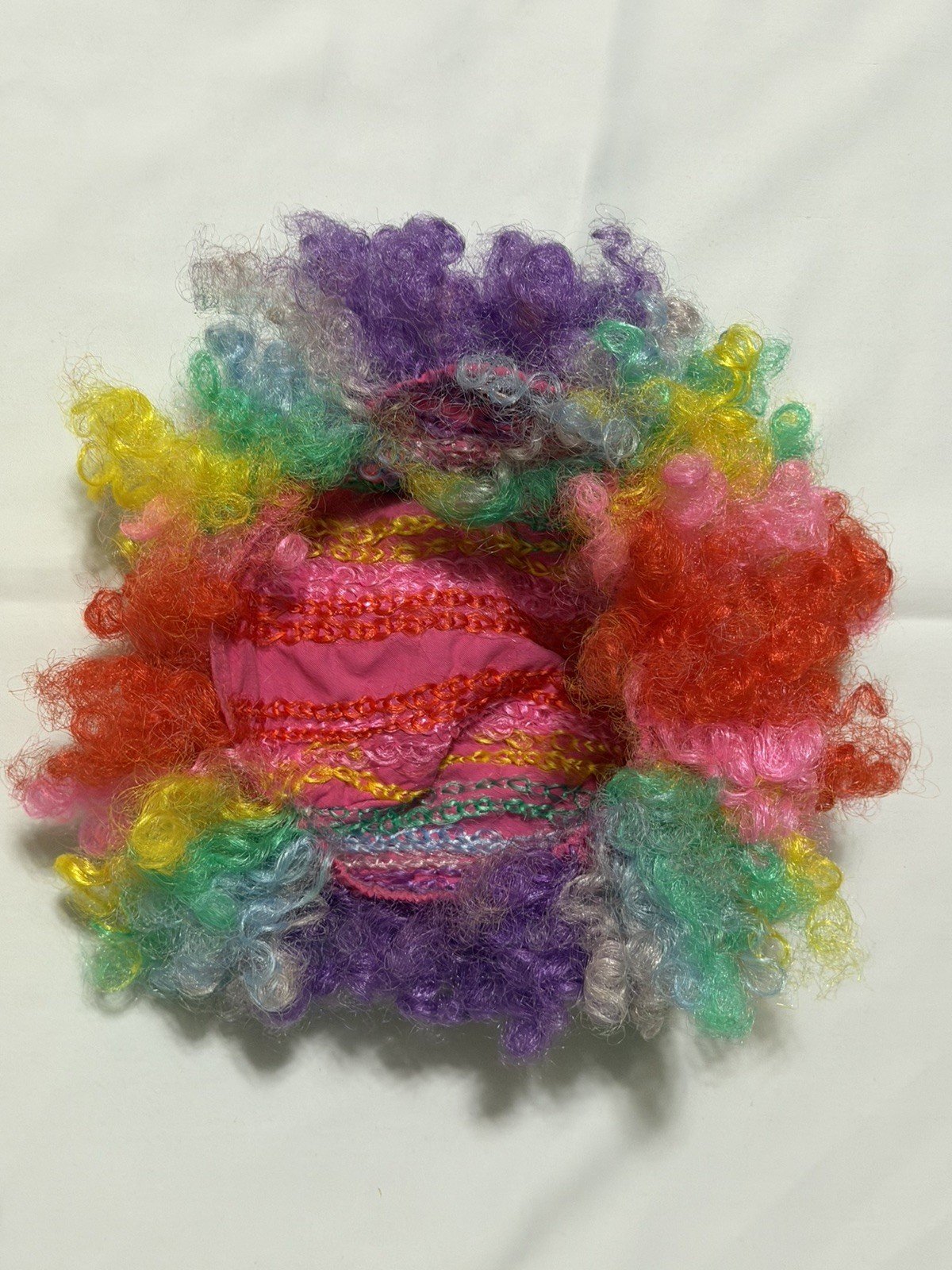 3 Unisex Vintage Adult Clown Hat and wig Colorful RARE One with Bells UNIQUE