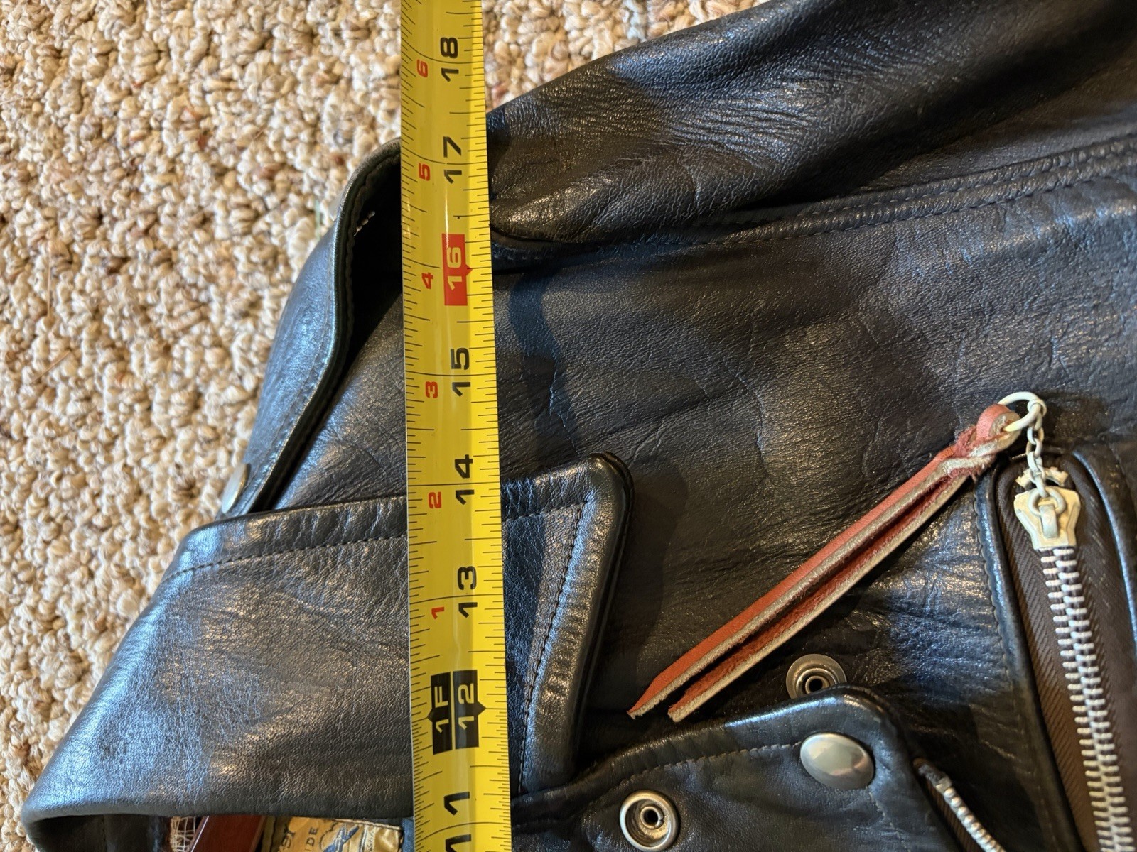 VTG Northeaster Flying Togs Beck Horsehide Moto Jacket Tasseled Zippers See Pics