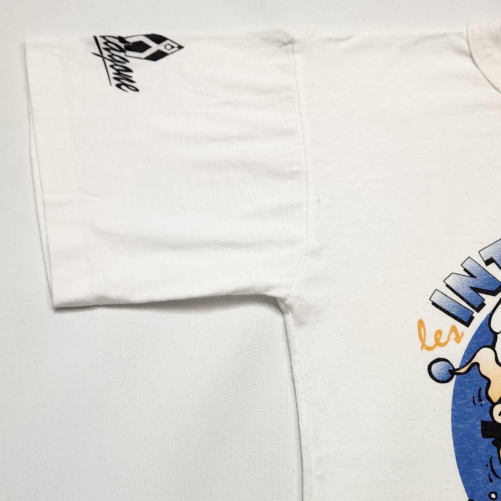 Vintage 90s Les Intrepides Quebec Ski Cartoon Junior L Single Stitch Tee 12-14