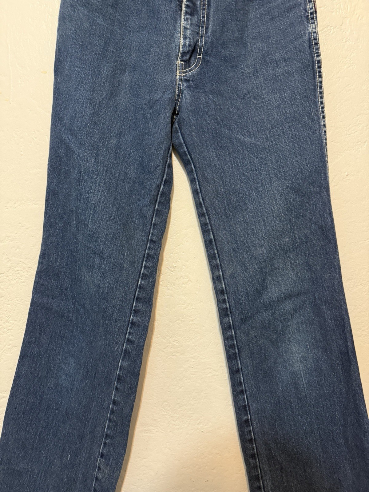 VTG 70s 80s Jordache Woman High Waist Flare Jeans 25 X 32 Made in HK Embroidered