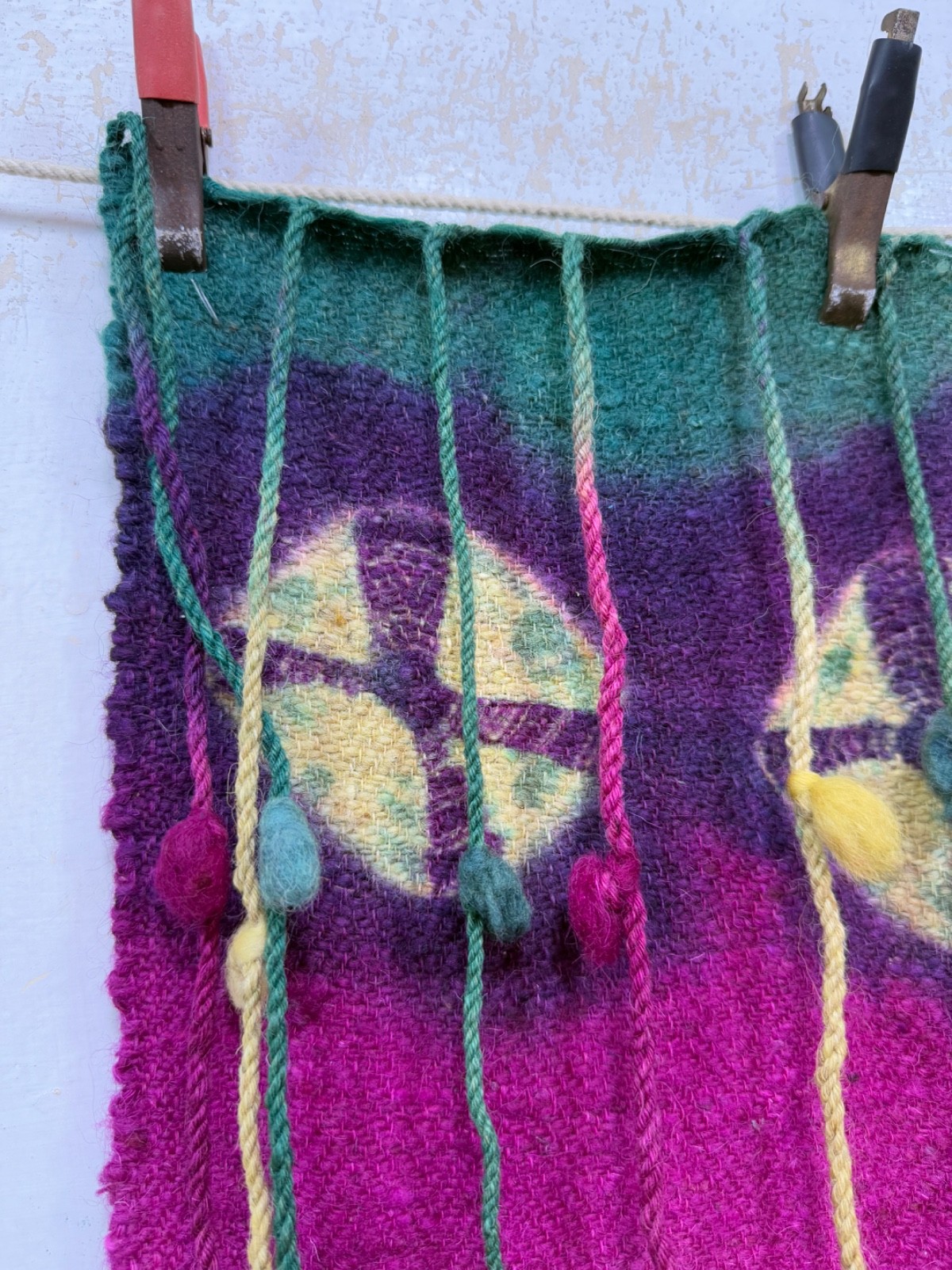 Vintage Beautiful Hand Made Stole Fabric Textile Shawl 250×42 Cm