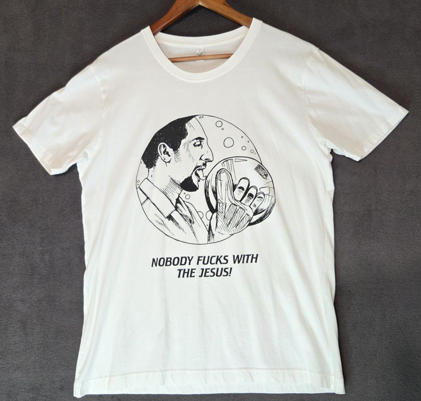 The Big Lebowski Jesus Shirt Size L From The Lebowski Bar Reykjavik Iceland 096