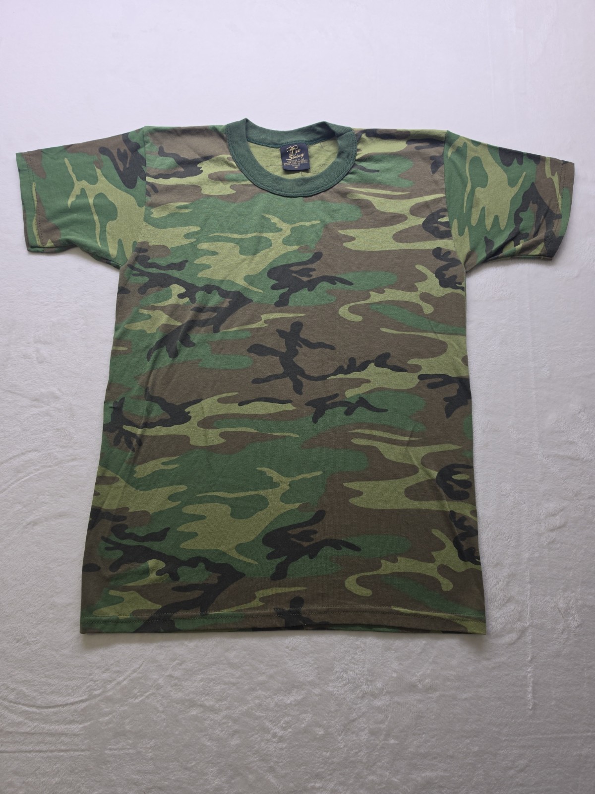 Vintage 80s Tee Swing Camo Camouflage T Shirt Adult Fits Mens Small Unisex USA