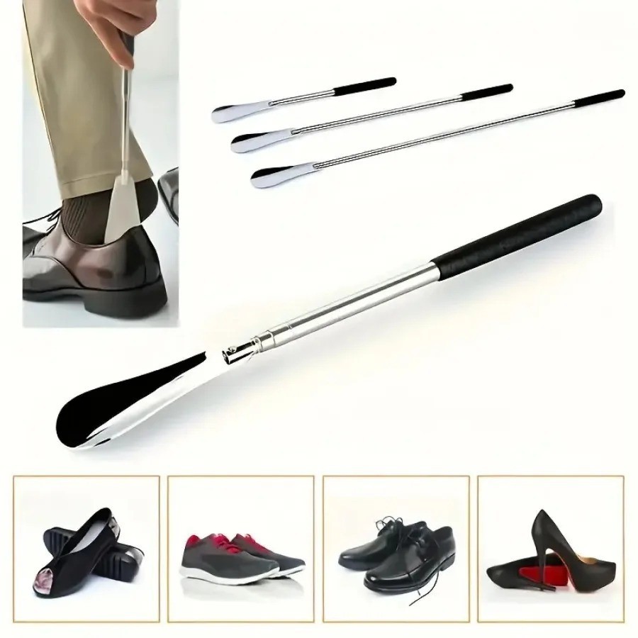 New Extra Long Handle Shoe Horn Stainless Steel 25″ Handled Metal Shoehorn Horns