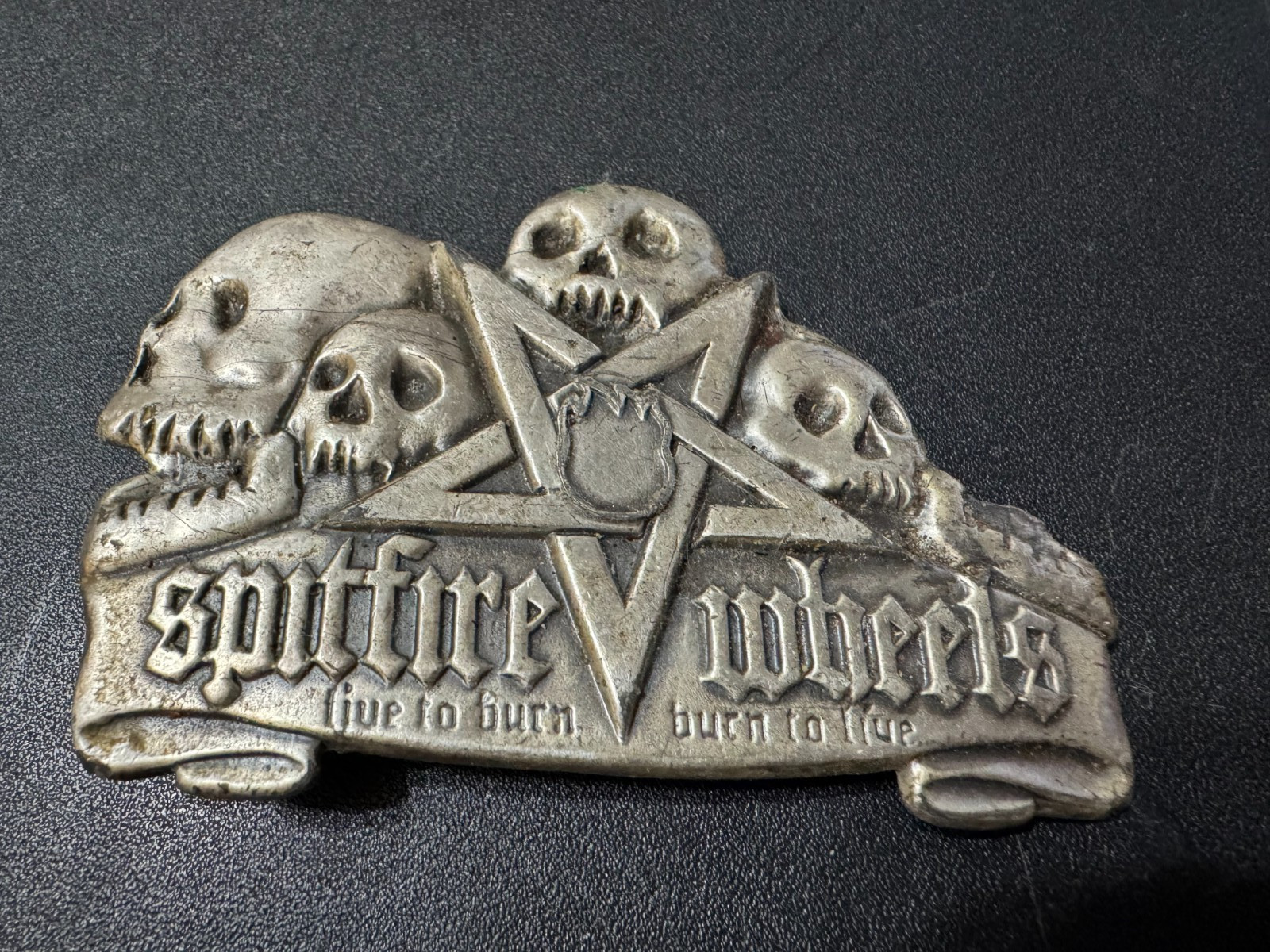 Vintage Y2K Spitfire Wheels Belt Buckle ANTIHERO REAL ZERO SKATEBOARDS SEE PICS