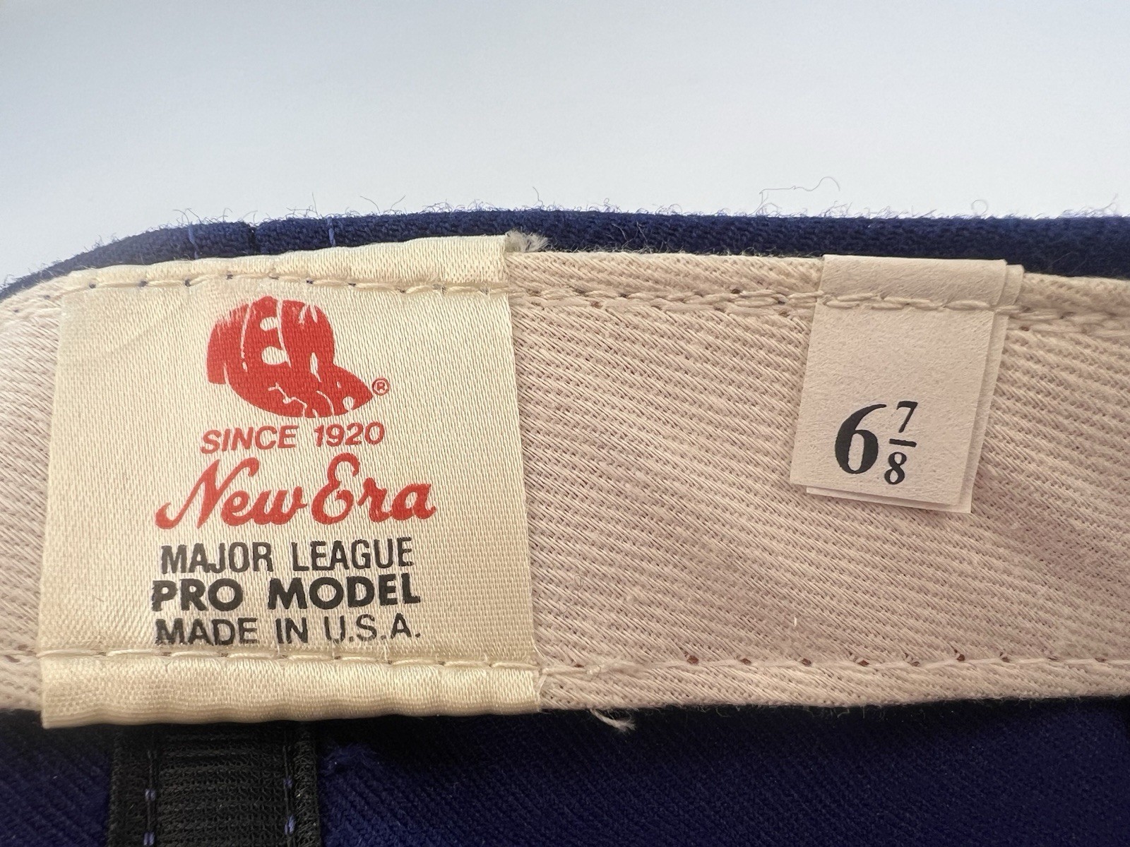 Vintage 1990s 89ers Blue Form Fit 100% Wool Made In USA New Era Hat Size 6 7/8