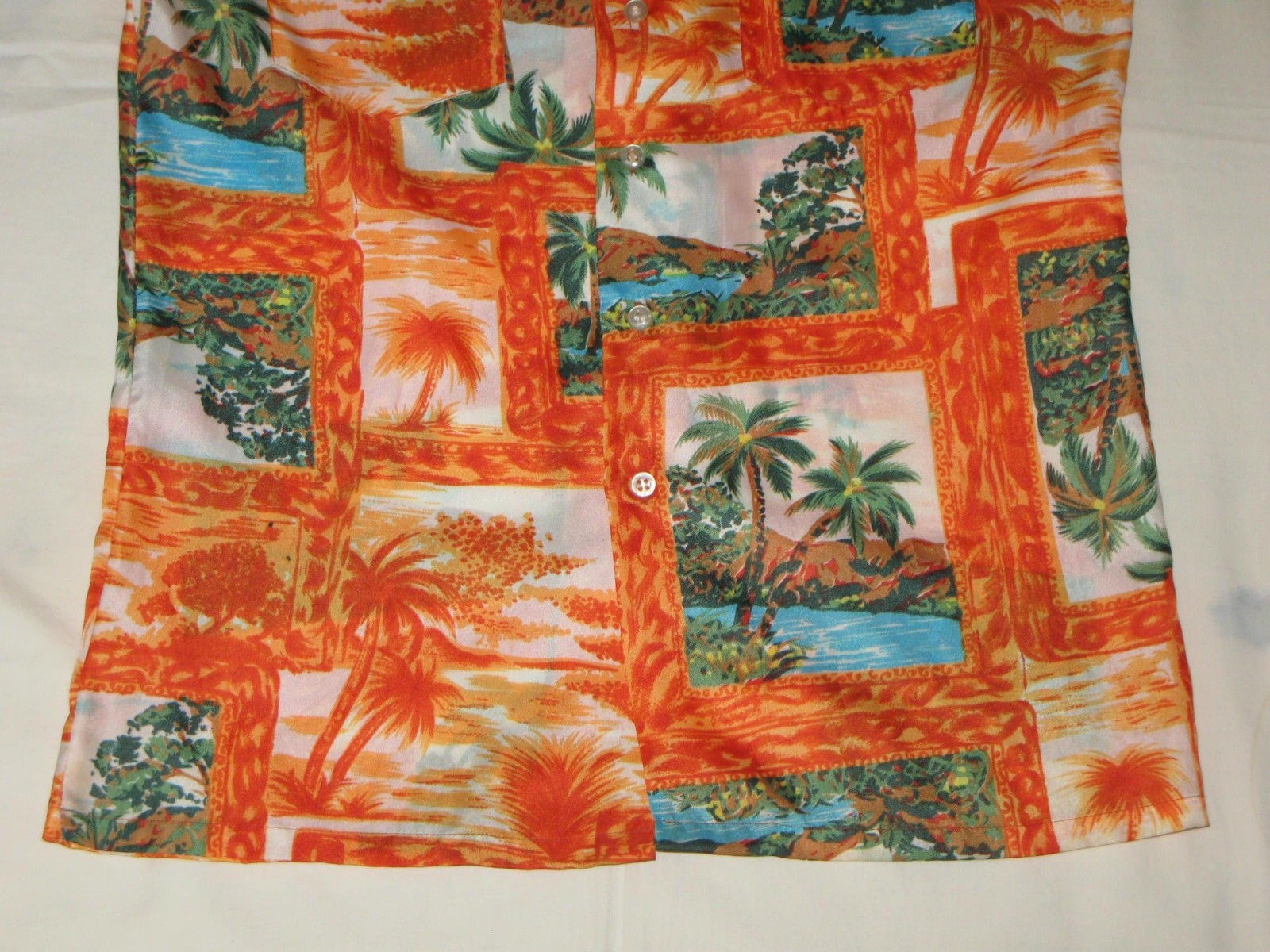 Vintage Waikiki Holiday Hawaiian Shirt Sz S 100% Polyester Korea Made