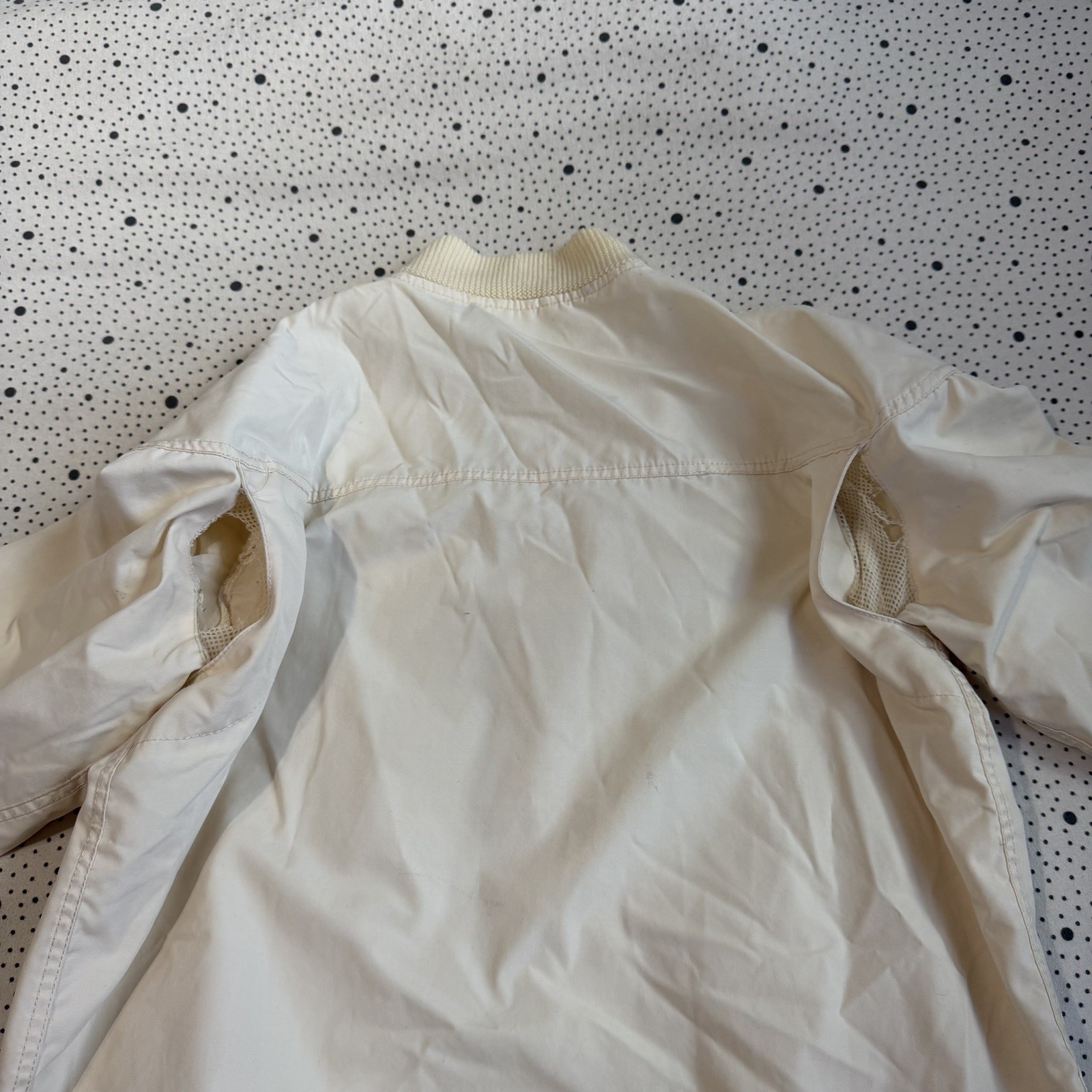 Vintage 1970s Ricco California Jacket Men’s M White Bomber CSU Master Gardener