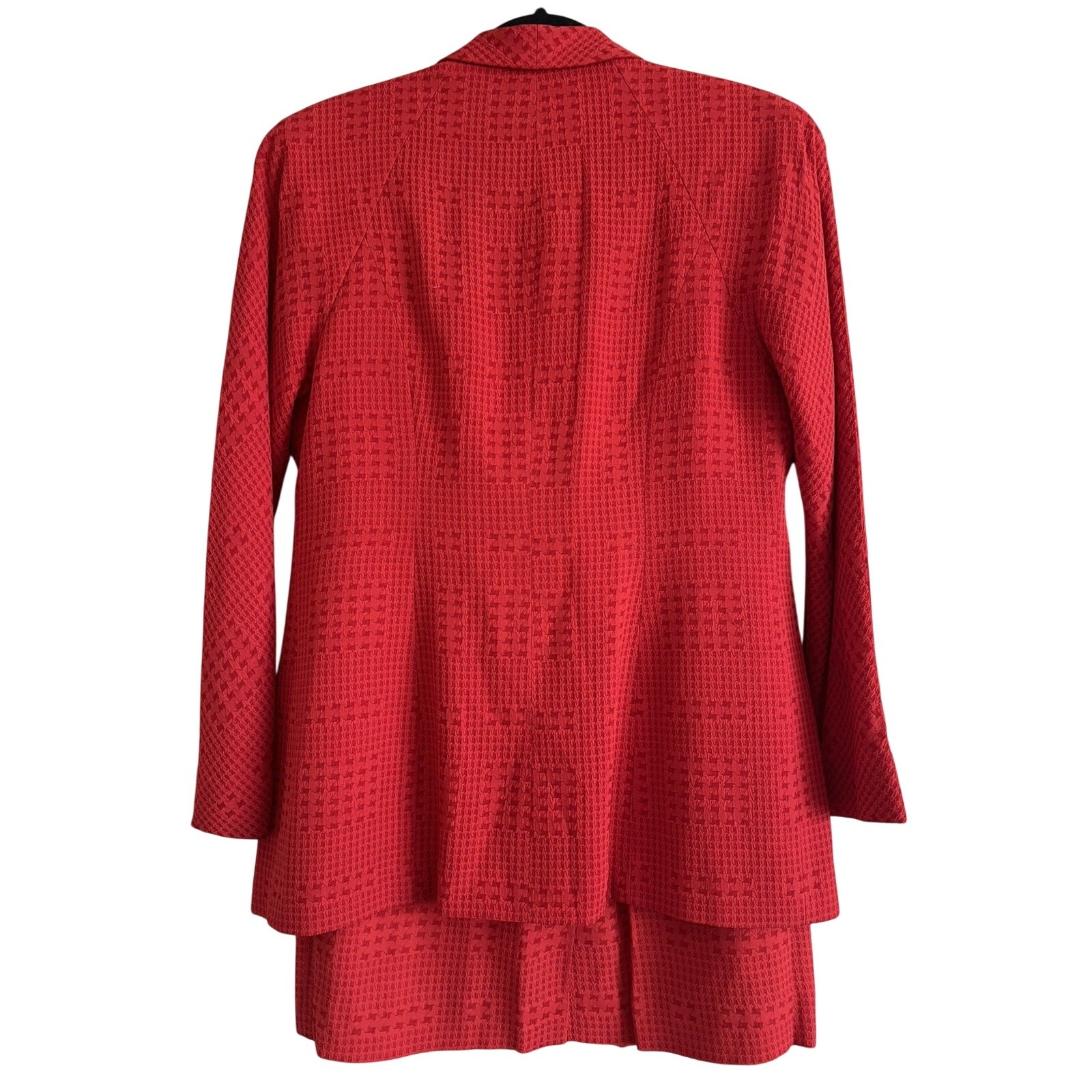 Vintage Christian Dior Y2k Red Double Breasted Skirt Suit Set Size 12