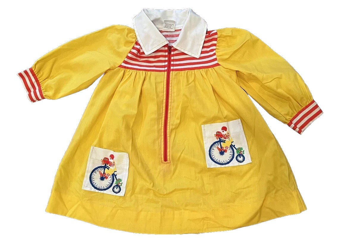 Vintage McDonaldland Fashions Girl’s Dress Ronald McDonald 1970’s Size 4 Rare