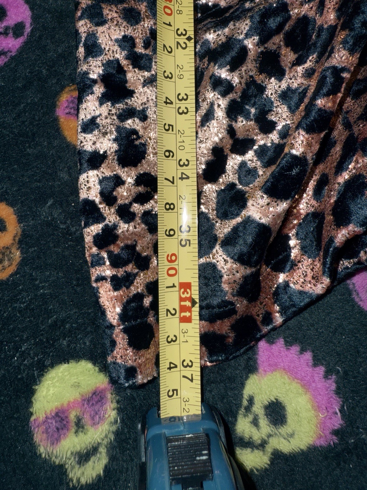 Vintage Janine Paris London New York Zip Up Metallic Leopard Dress Size M