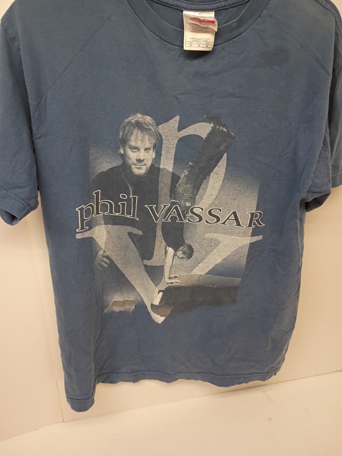 Alstyle Phil Vassar Tour 2003 Blue Double-Sided Graphic T-Shirt Men’s M