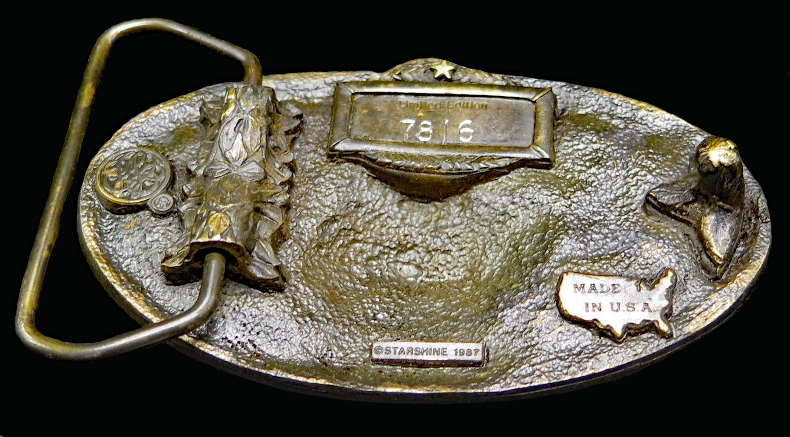 United States Of America Constitution Bicentennial Vintage Belt Buckle