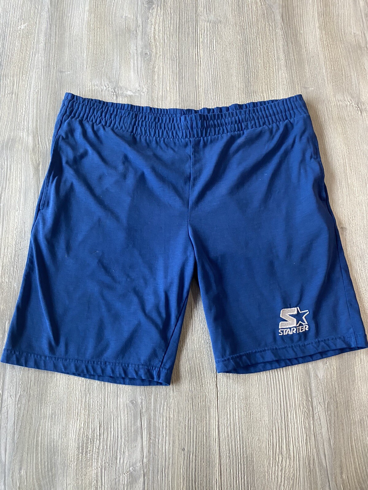 Vintage 1990’s STARTER Polyester/cotton Athletic Shorts Blue Size Large