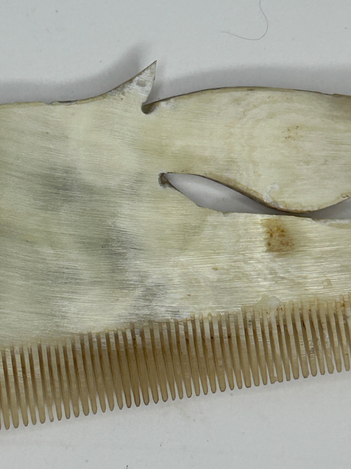 Antique 1800’s Carved Victorian Fine Hair Comb Peacock Antique