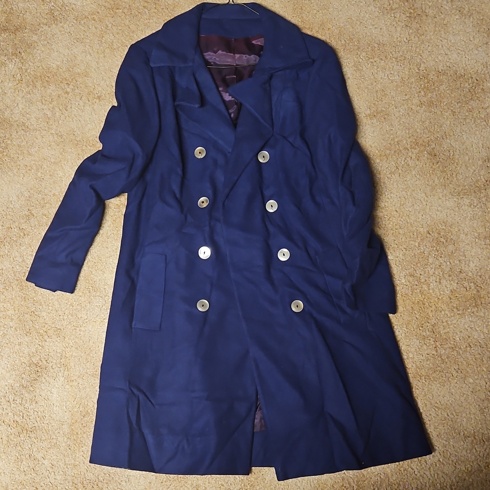 Carol Brent Vintage Blue Double Breasted Coat Original Style MPN 752304