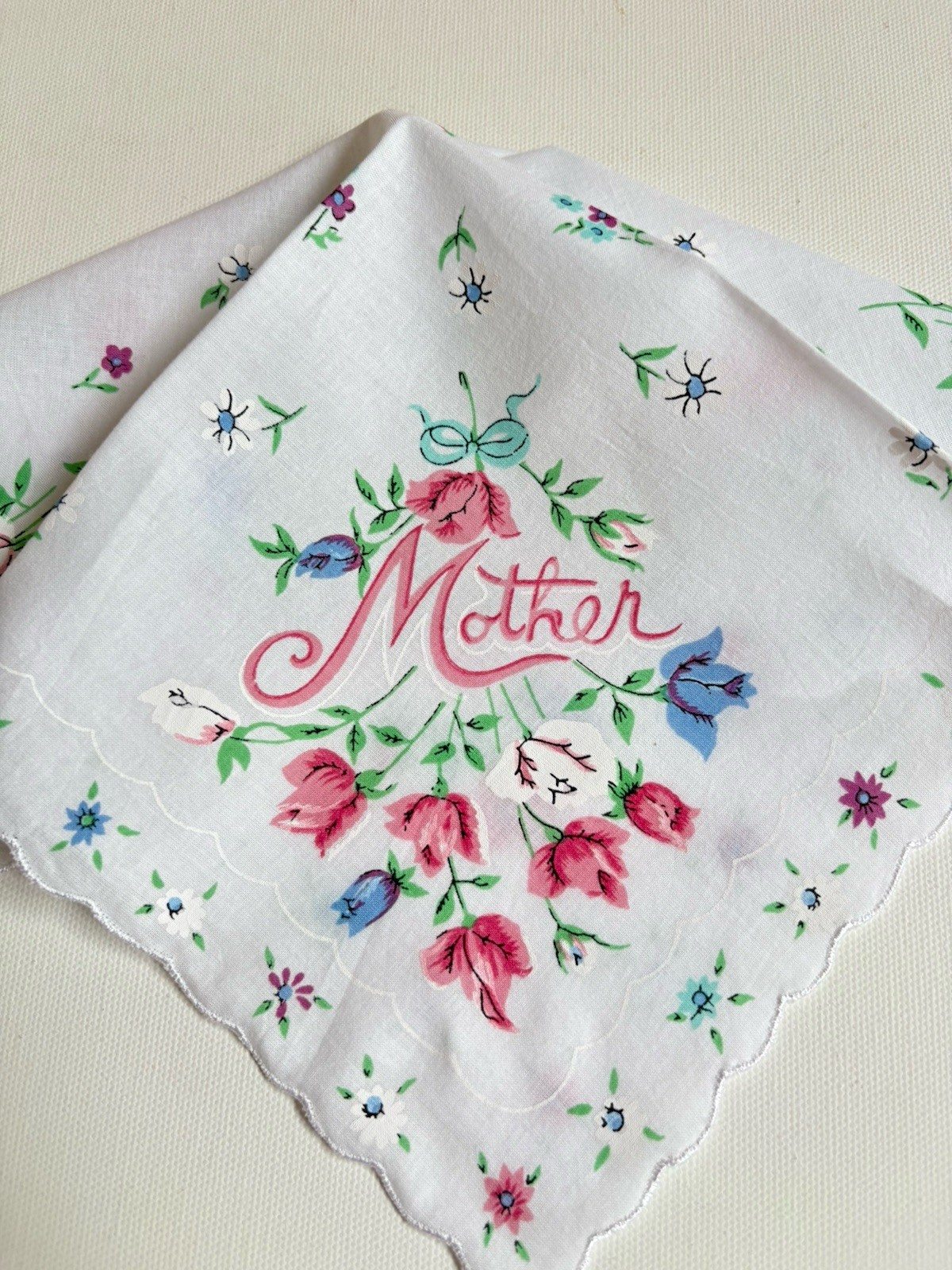 Beautiful New LuRay MOTHER Handkerchief Hankie With Pretty Roses