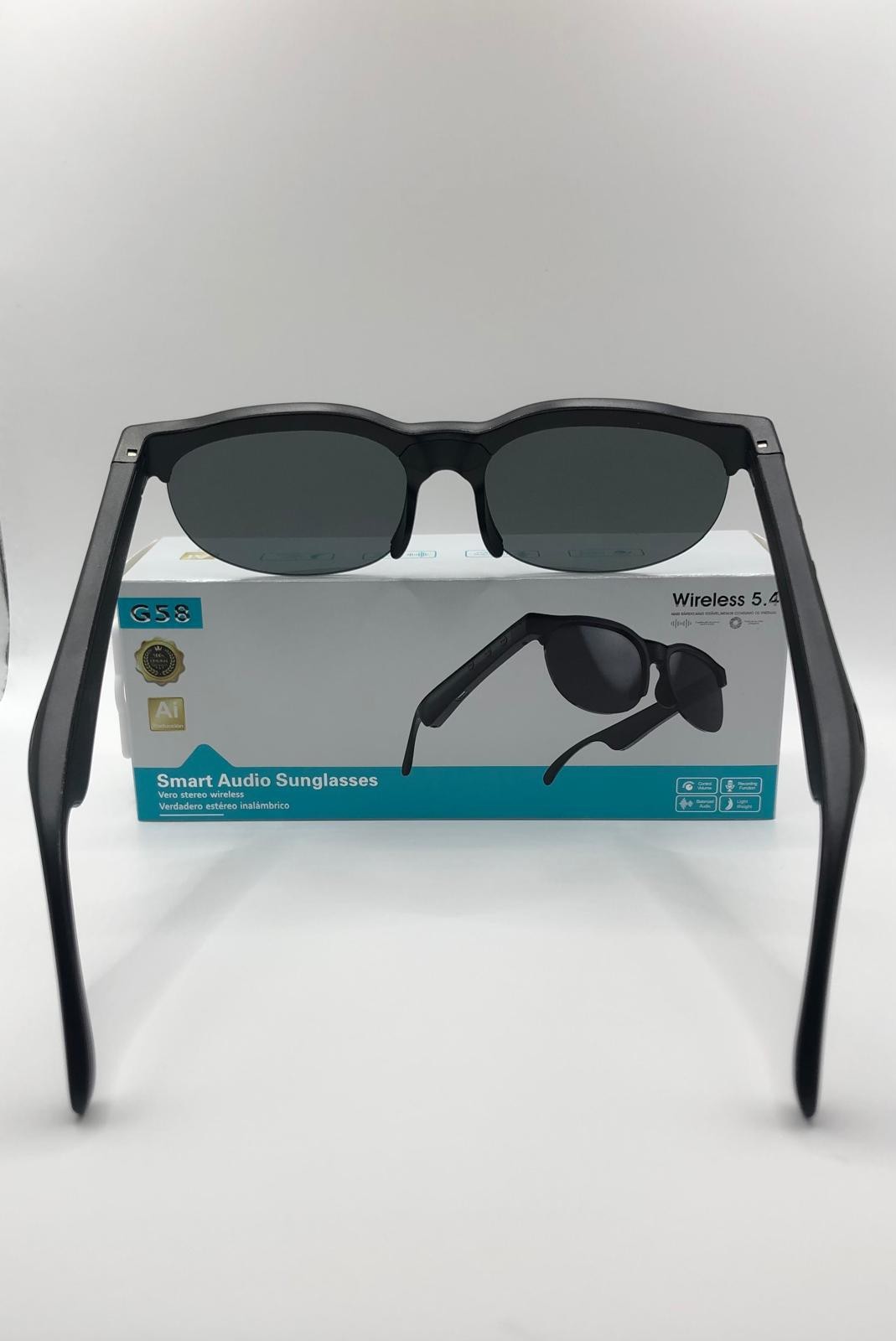 Bluetooth 5.4 Smart Audio Glasses With Built-in Speakers And Microphone