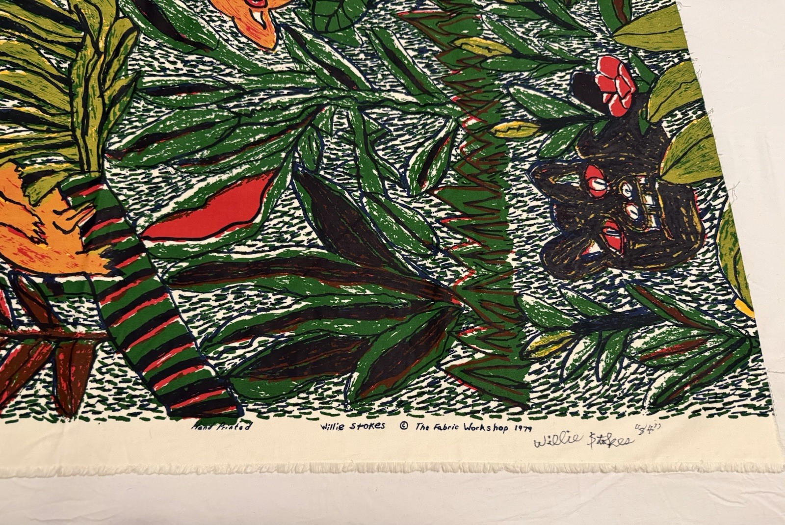 Vintage 1979 Will Stokes Jr Signed Silk Screen 52” x 40”