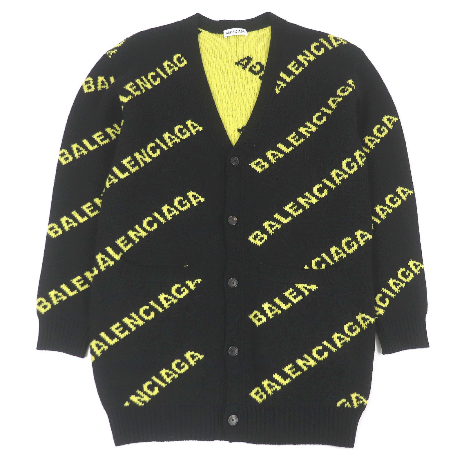 Balenciaga Jacquard logo wool cardigan – DUTY FREE