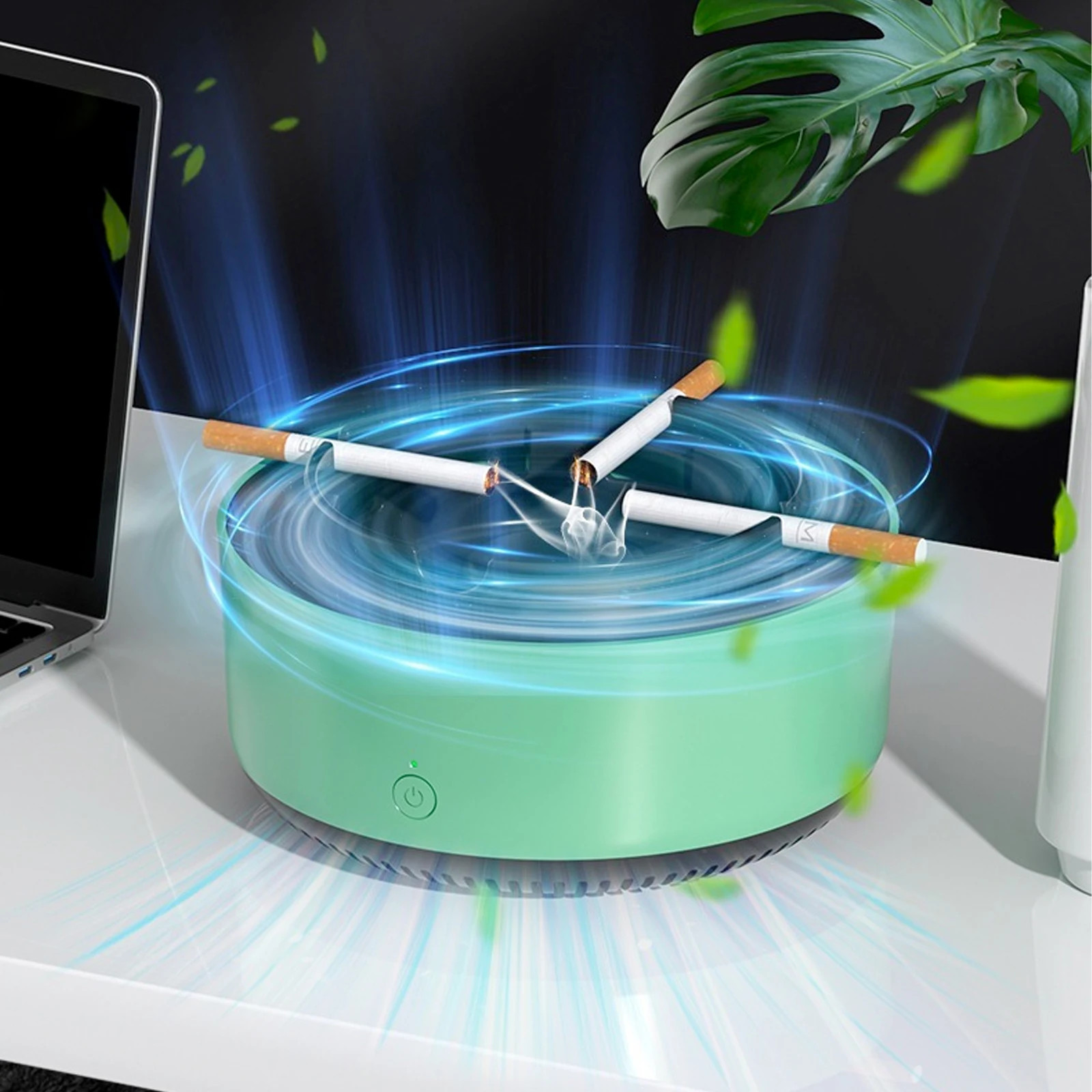 2-in-1 Intelligent Smoke-free Ashtray, Instantly Eliminates The Smell Of…