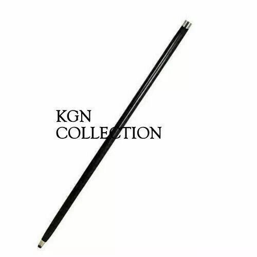Antique Black Wood Vintage Walking Stick Only For Cane Handle(Only wooden Shaft)