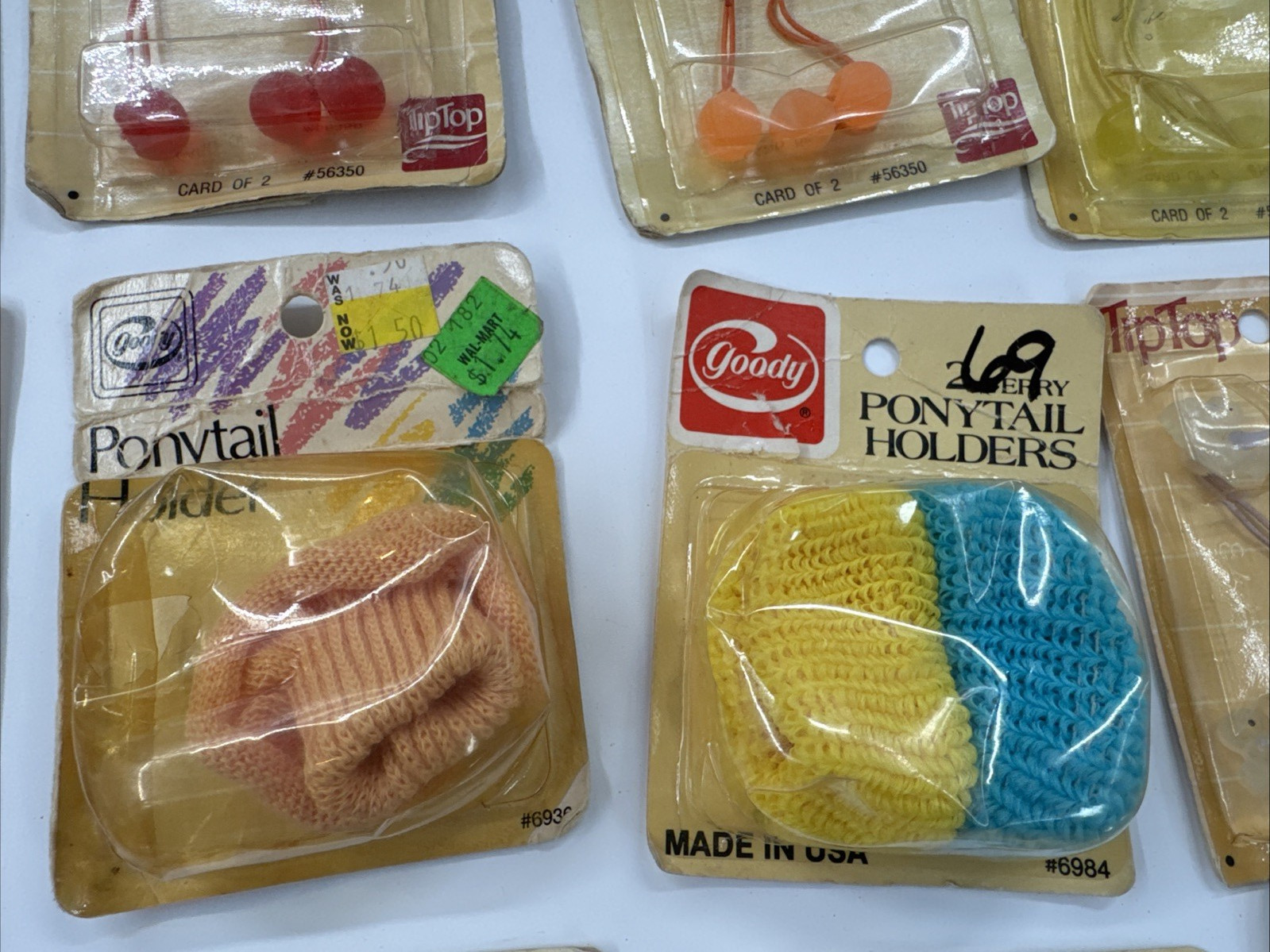 Vintage 80s Girls Womens Ponytail Holders Lot of 28 Retro Goodys Tip Top Mermaid