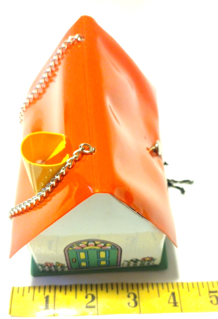 Cutest Vintage Groovy Flower Power Mushroom Mini House Purse Hippie Mod GoGo B2