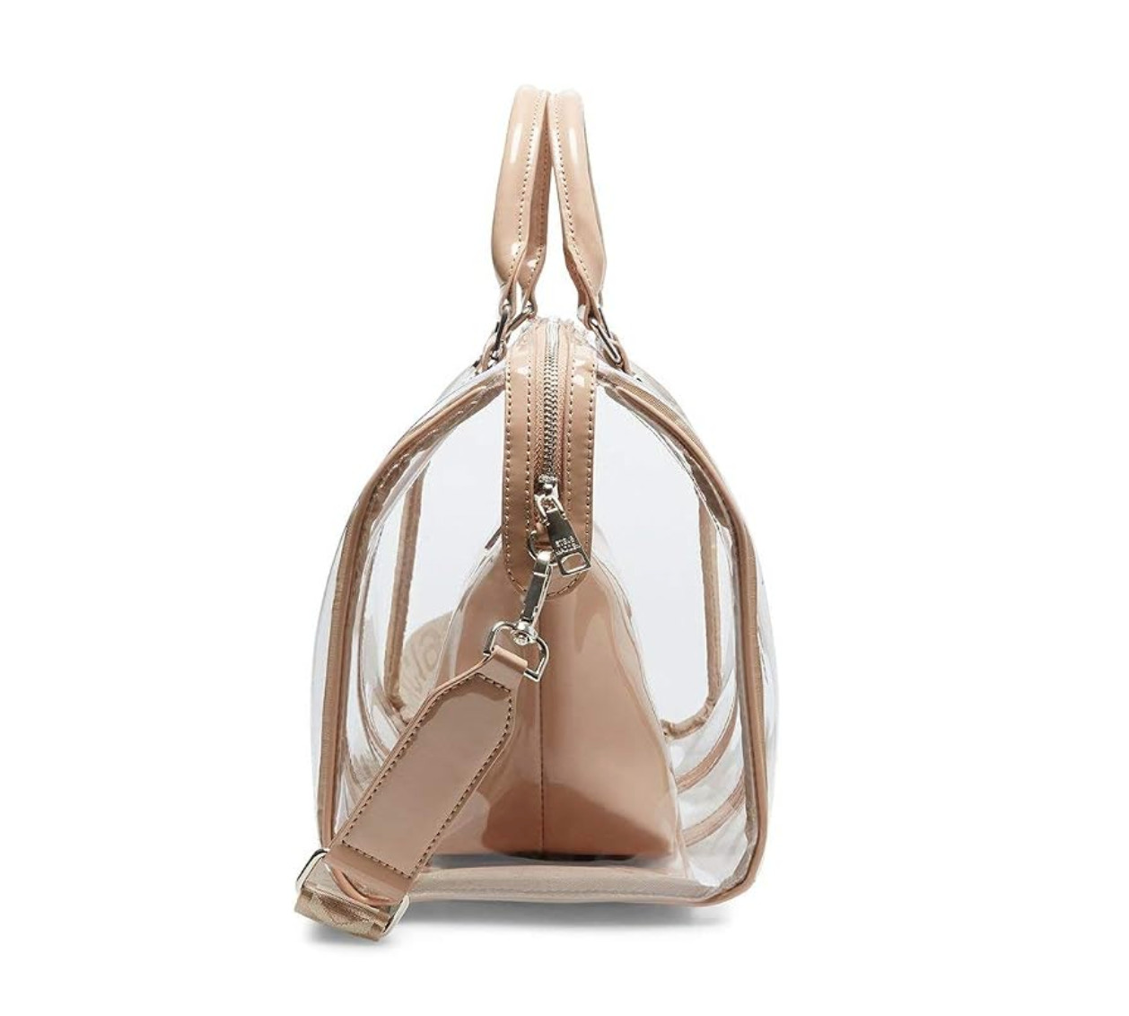 Steve Madden womens Steve Madden DAYLIN Clear Satchel, Nude, One Size US