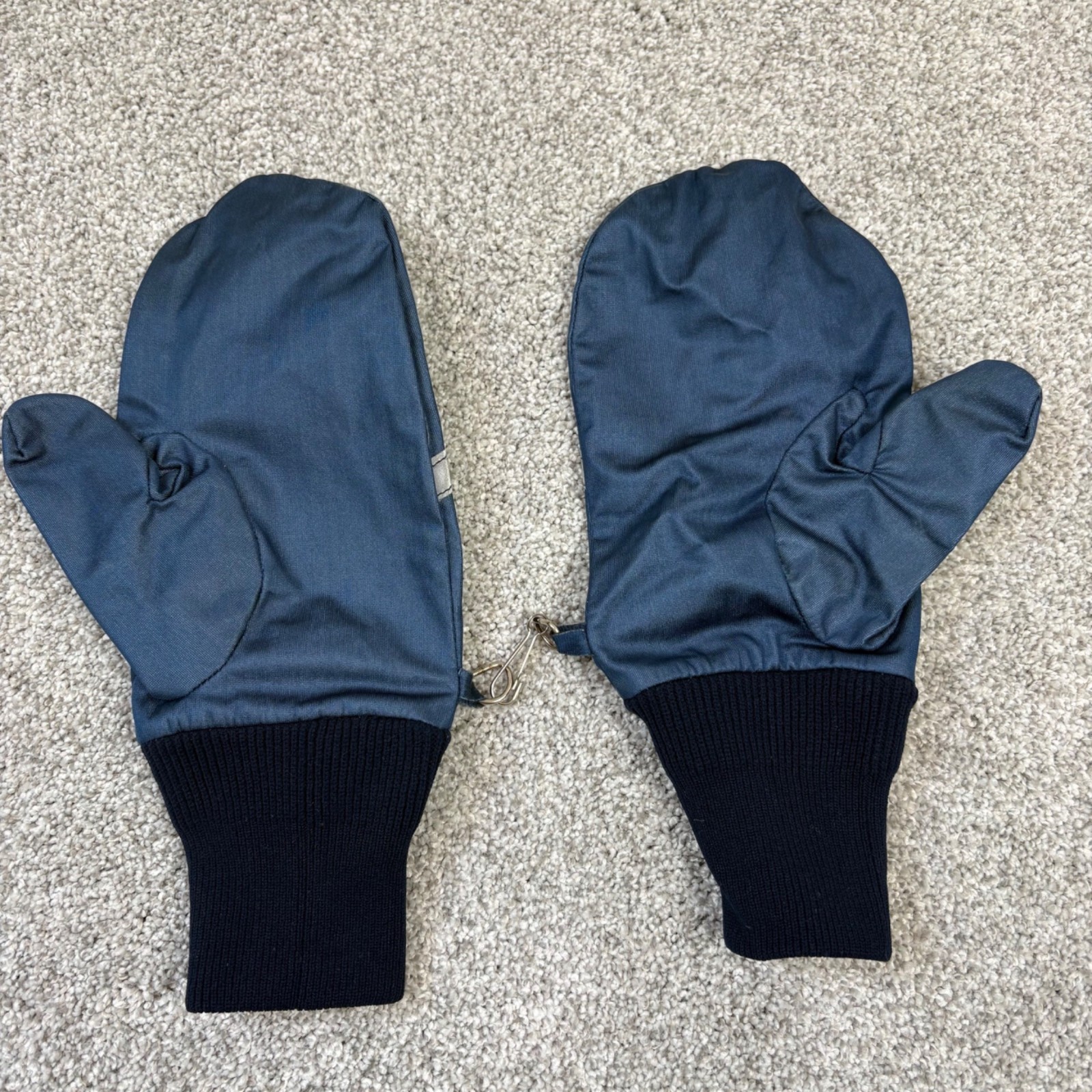 Jogbra Inc Blue Mittens By Racine Glove Co Reflective Stripe Medium Vintage USA