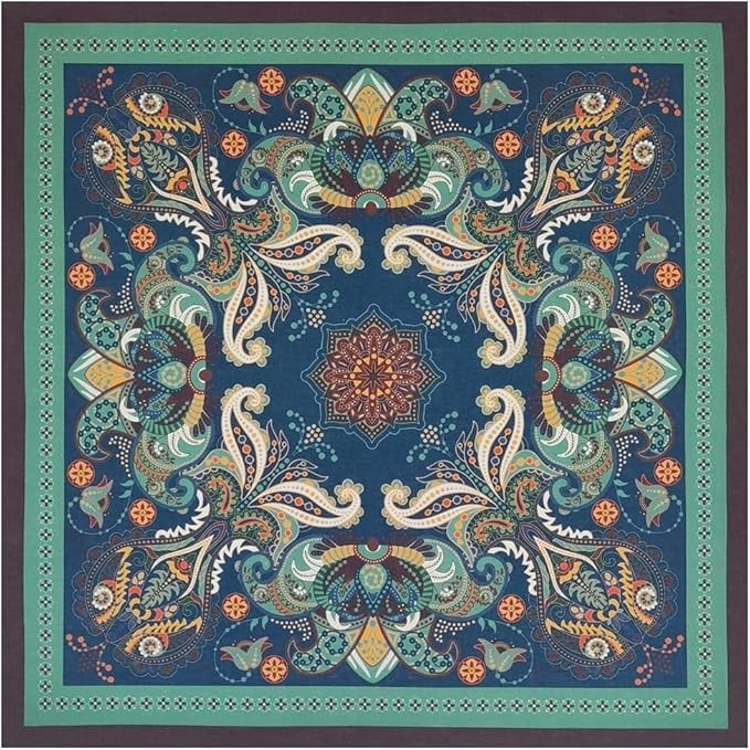 4-Pack 100% Cotton Bandana Set, Vintage Graphic Print, 22×22 inches – Assorted 1