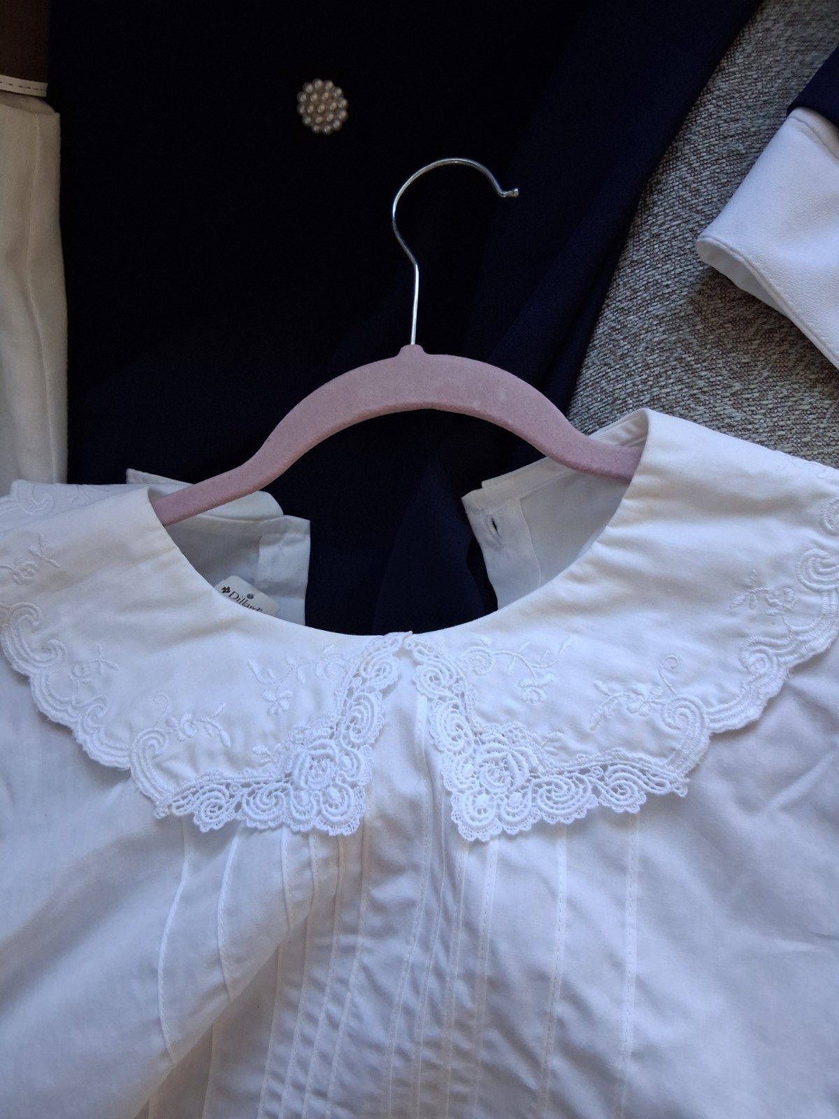 1980s 90s Womens Vintage Clothing Lot 3 Dresses, 2 Sets, 1 Blouse, Madras, Lace