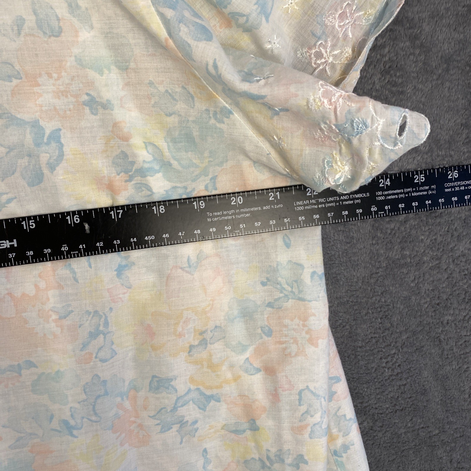 Vintage Gilligan O’Malley thin pastel cotton nightgown grandmacore XL