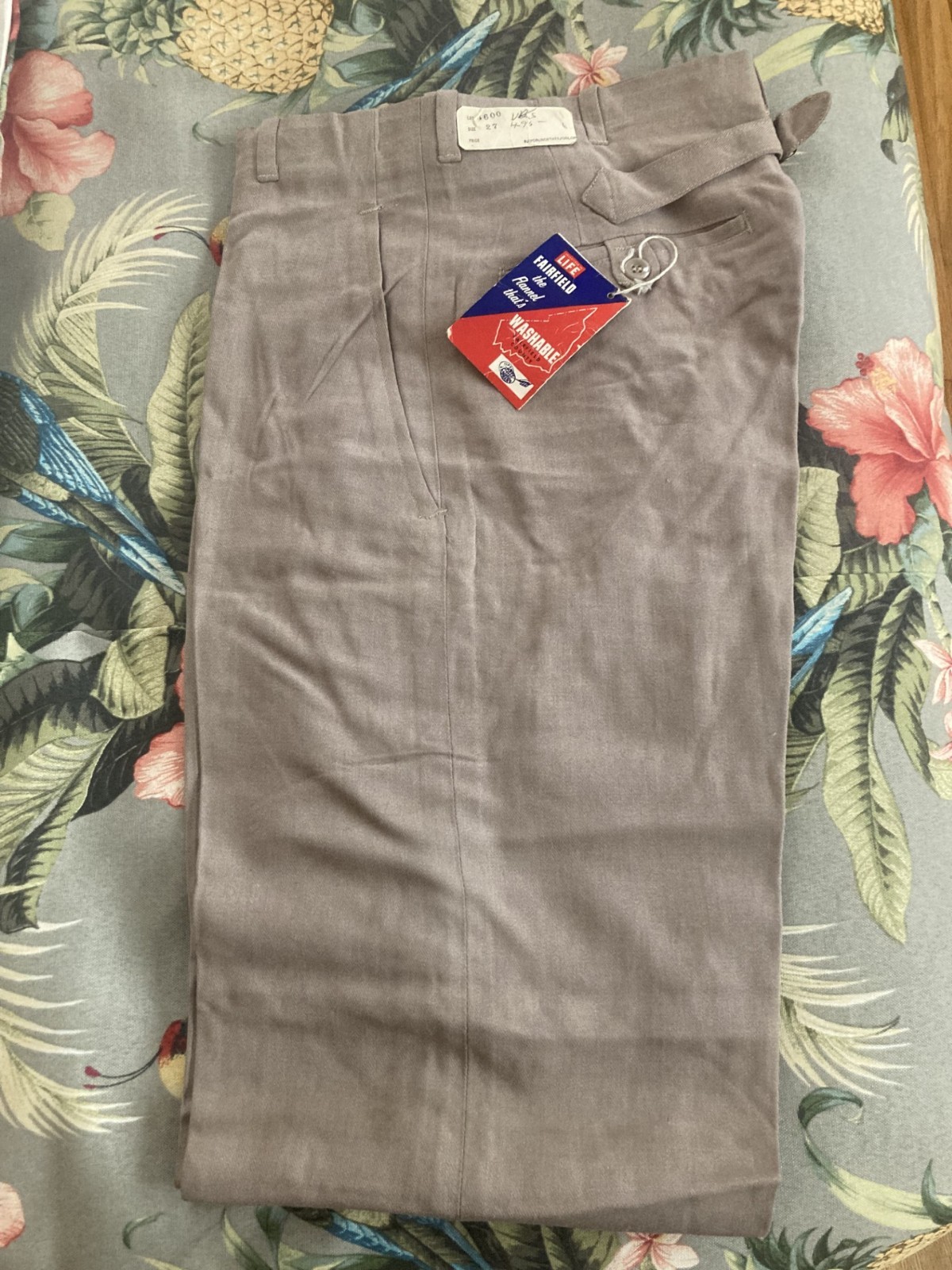 Vintage 1950’s rockabilly gabardine “Buckle-back” pants size 27