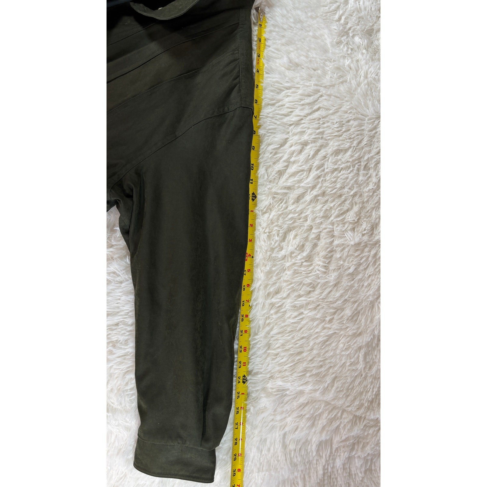 VTG Fleet Street Equestrian Horsebit Trench Coat Jacket Green Y2K Women Sz 12
