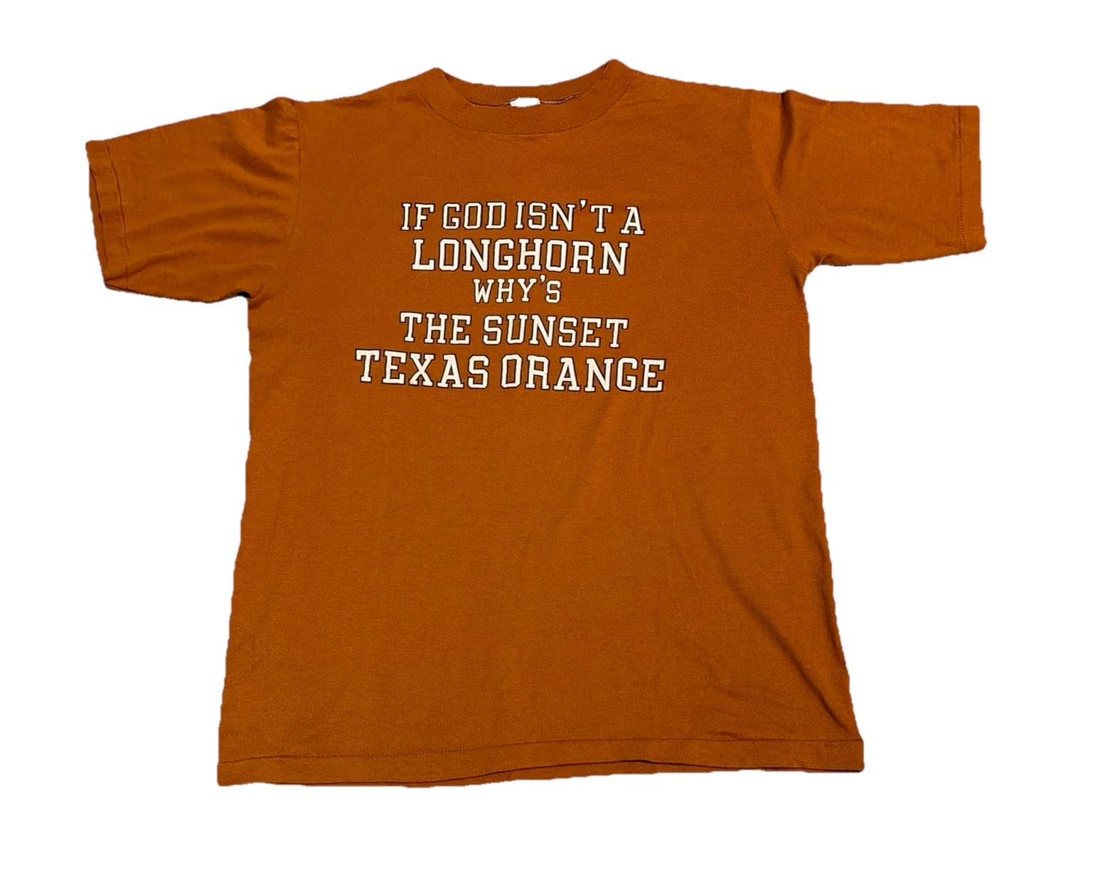 Vintage University of Texas T-shirt If God Isn’t a Longhorn 70s Single Stitch S