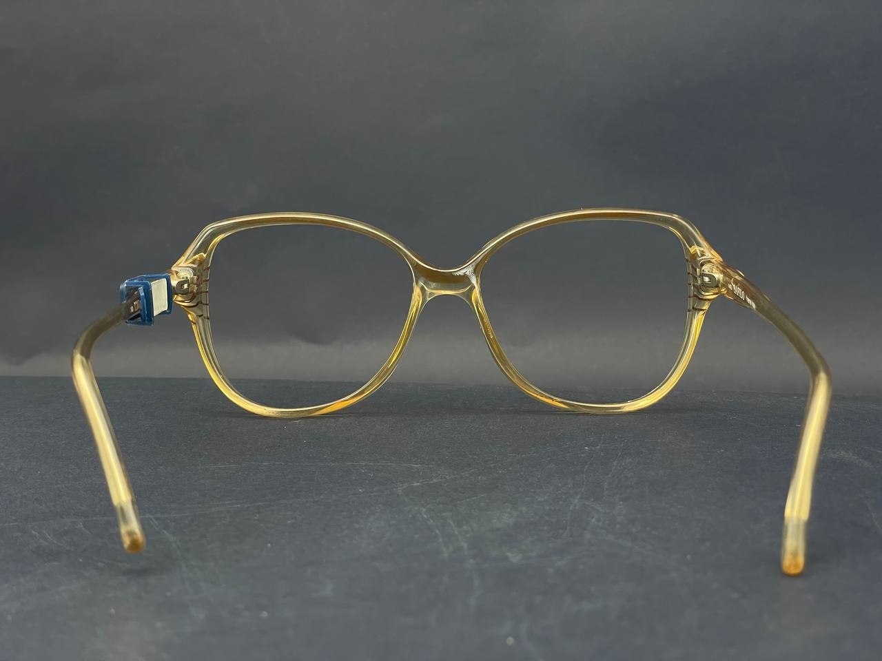 Vintage Safilo Contempora 813 376 Optyl Eyeglasses Italy Clear Honey Frame
