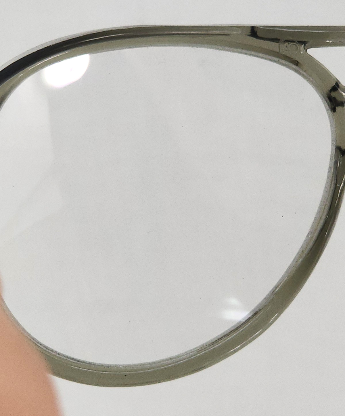 Aerosite Safety Glasses Z87 5 3/4 Side Shields Smoke Frames Clear Lens AO Vtg