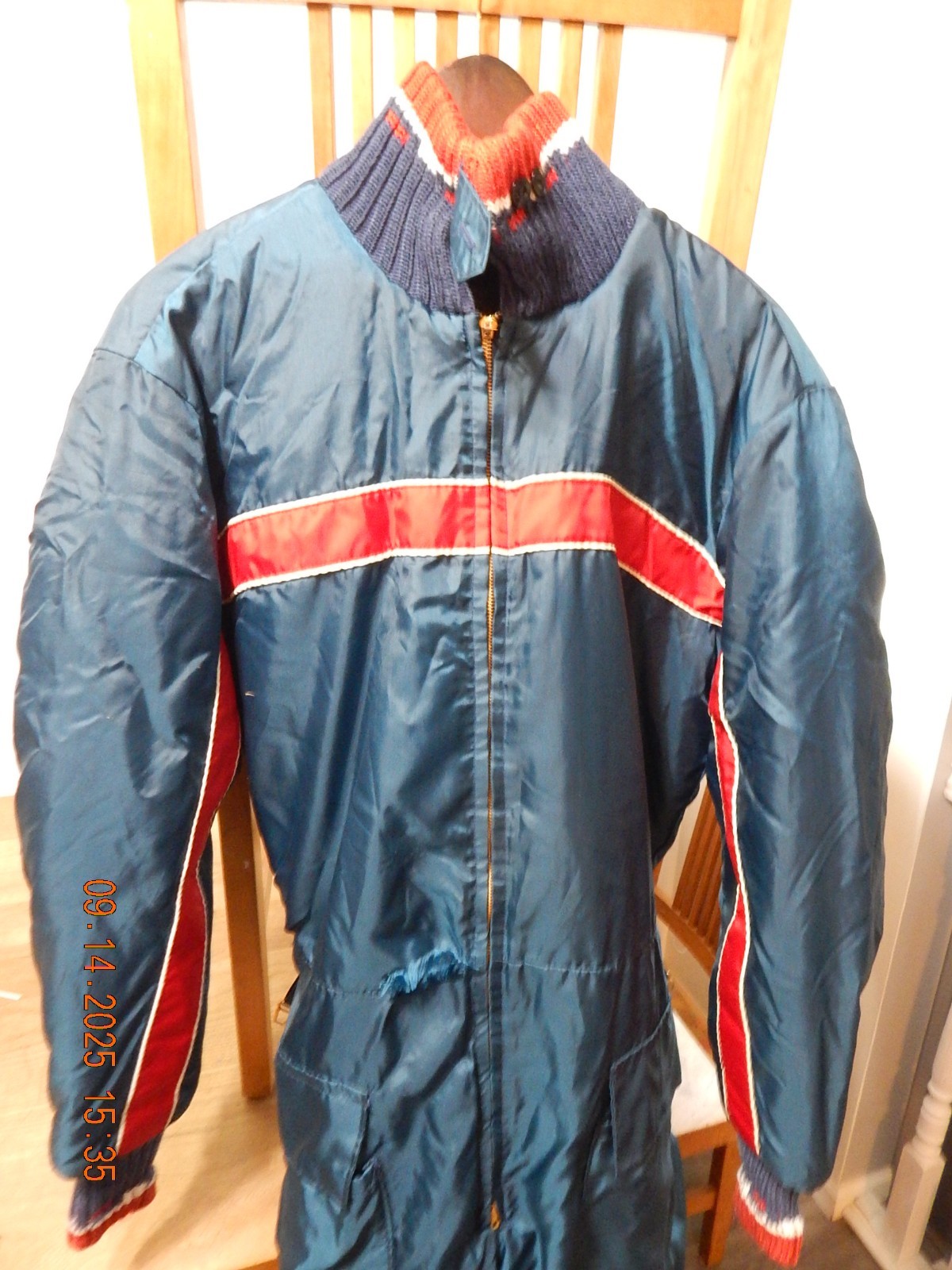 Vintage SEARS Work Leisure Mens Insulated Coveralls SNOWMOBILE Snowsuit MED