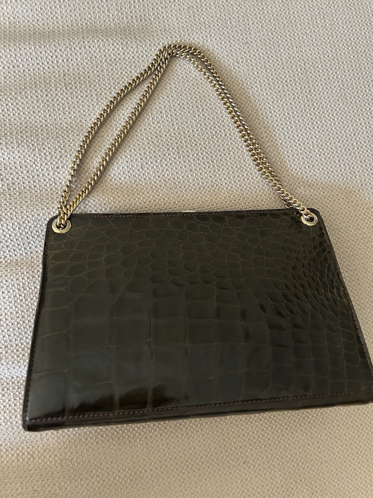 Vintage Original Alligator Handbag/Purse Signed made In France Saks 5th Avenue