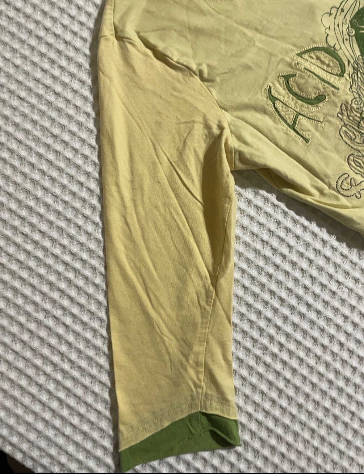 Vintage Y2K Graphic Layered Tee XXL Acid Factory Anime Skater 3/4 Sleeve