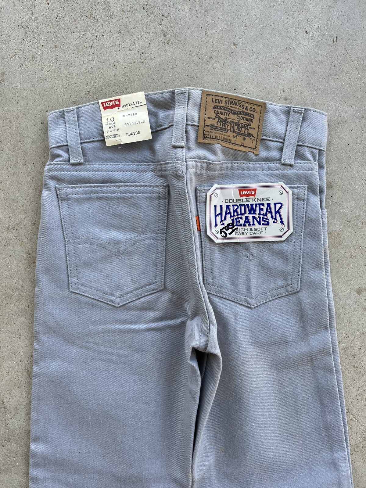 NWT 80s VTG Orange Tab LEVIS Double Knee Hardware Jeans 10 Regular Deadstock
