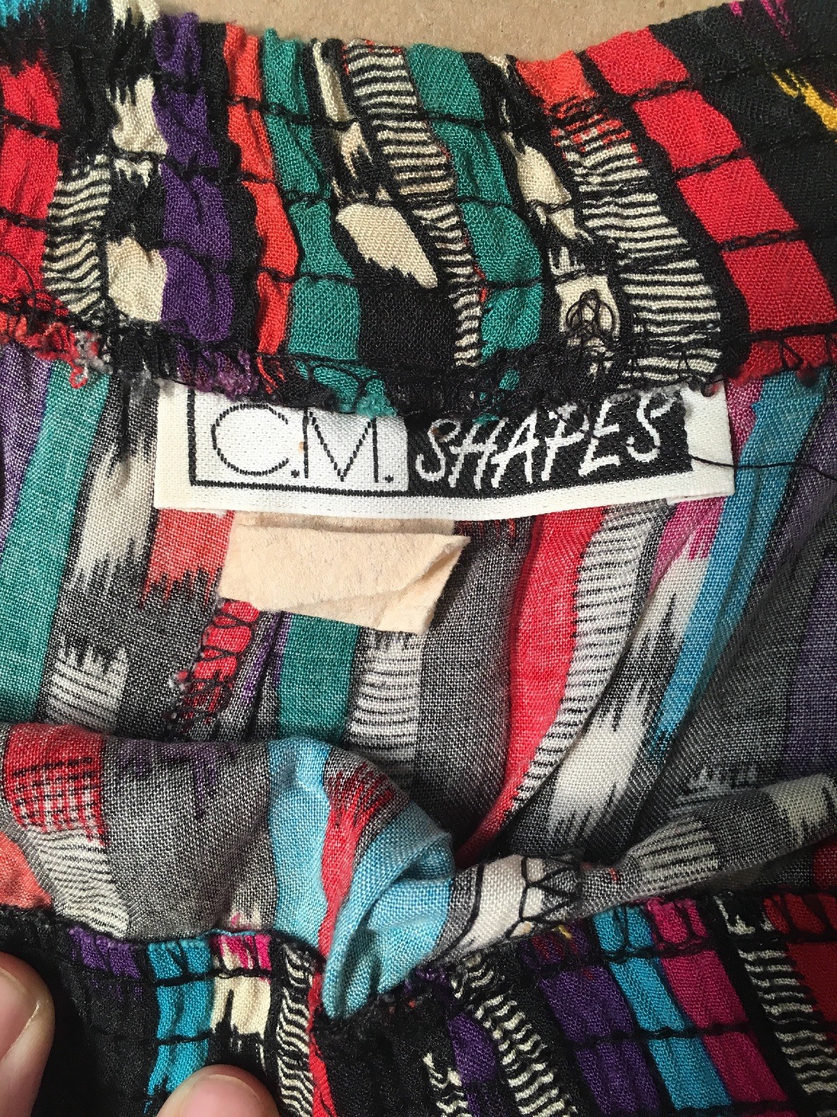 C.M. Shapes Multi Color Pants Women’sLarge Plus Size Read For Measures Vintage