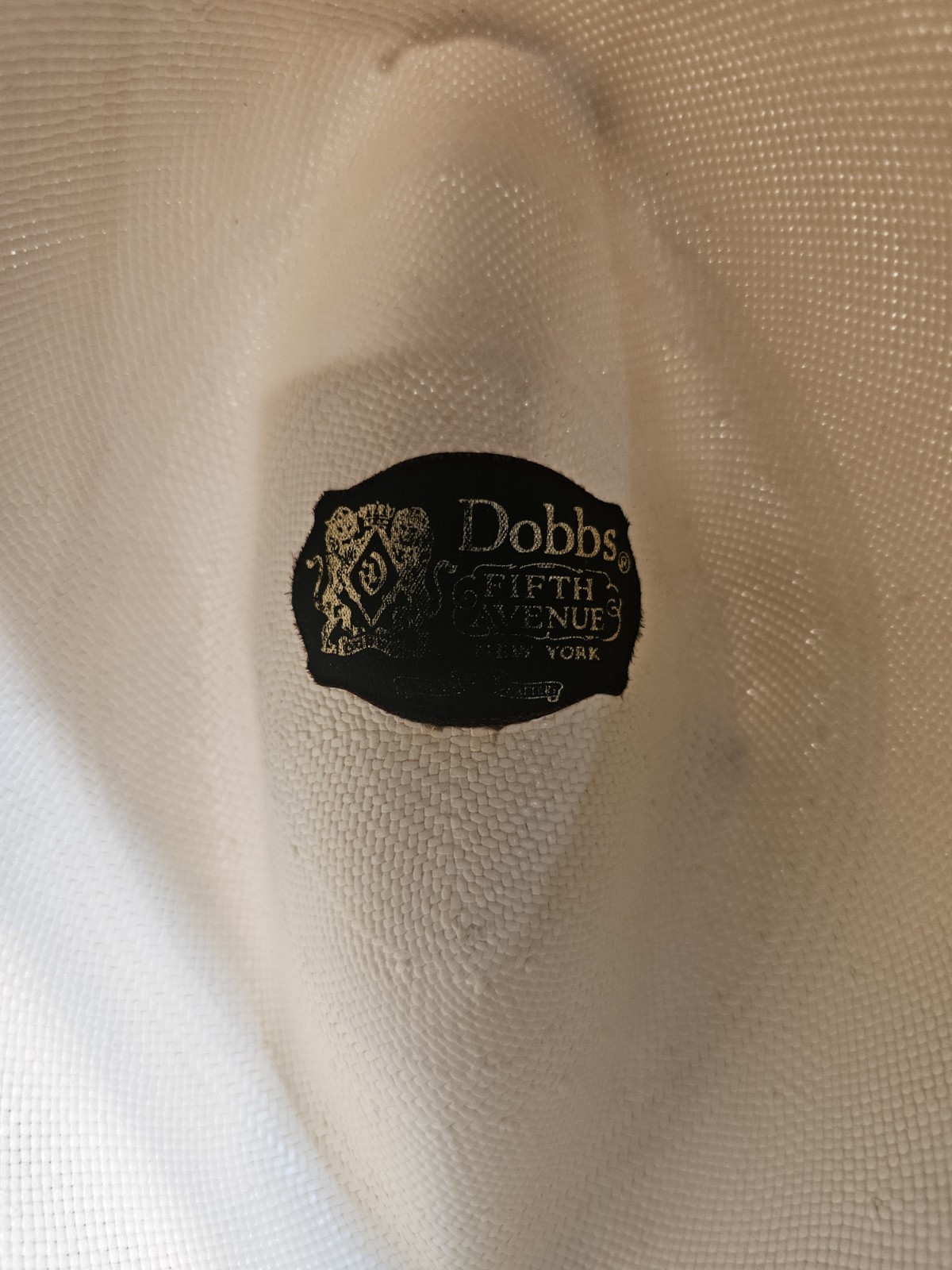 Vintage Dobbs Fifth Avenue New York Hat. Genuine Shantung Panama