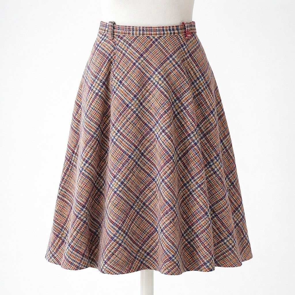 Vintage Summit Of Boston 70s Plaid Skirt Size XS Red Preppy Academia Schoolgirl