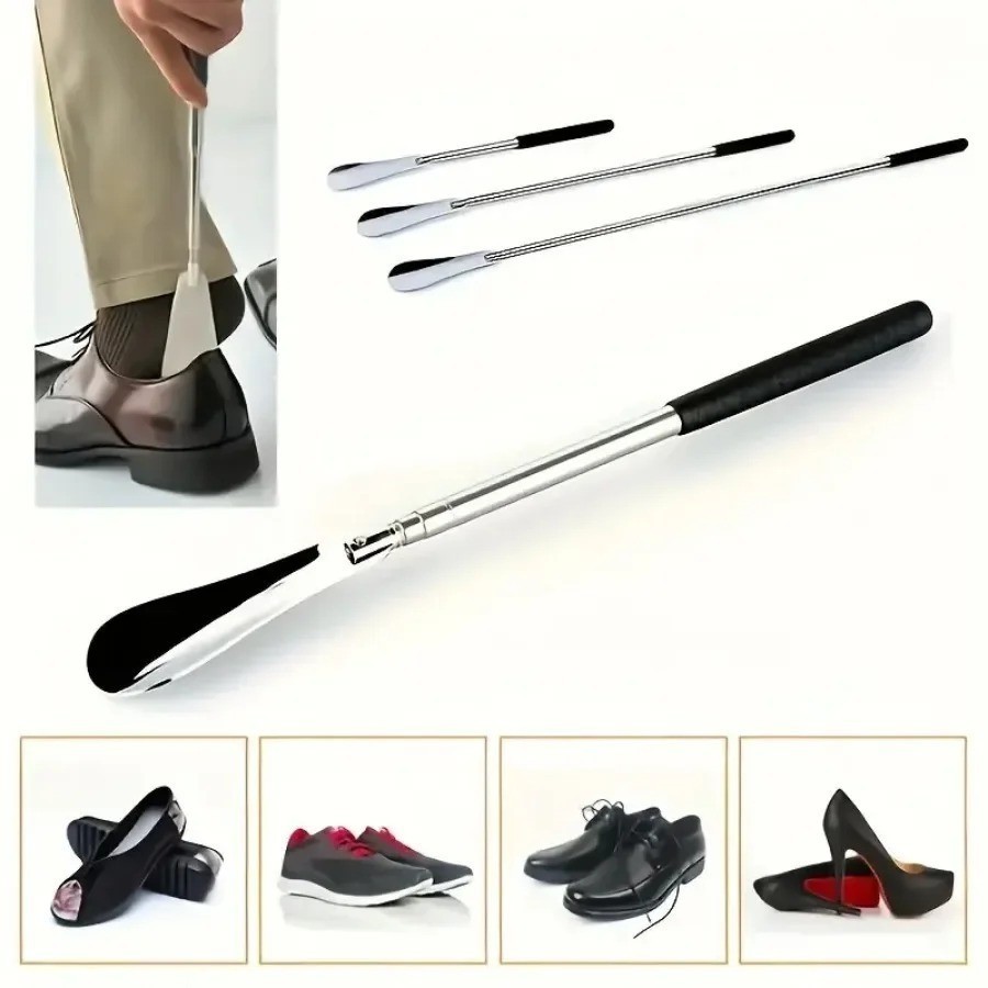 New Extra Long Handle Shoe Horn Stainless Steel 25″ Handled Metal Shoehorn Horns